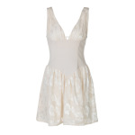 Deep V Tie Back Bodycon Dress