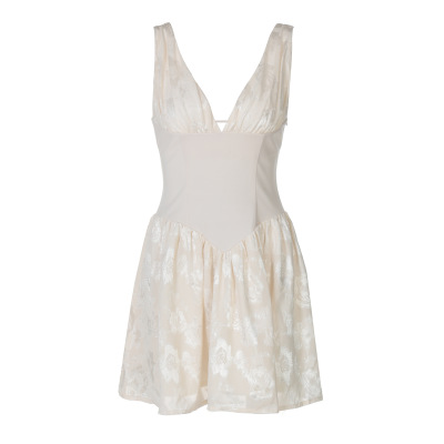 Deep V Tie Back Bodycon Dress 01