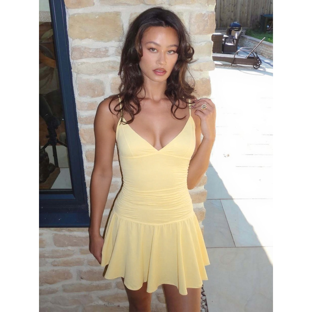 Fresh - style Slim - fitting Short Princess Cami Dress