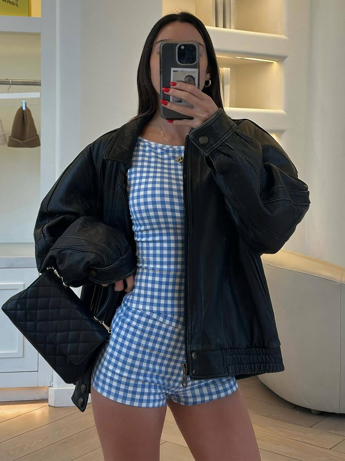 Fresh Sweet Mini Fit Plaid Print Set