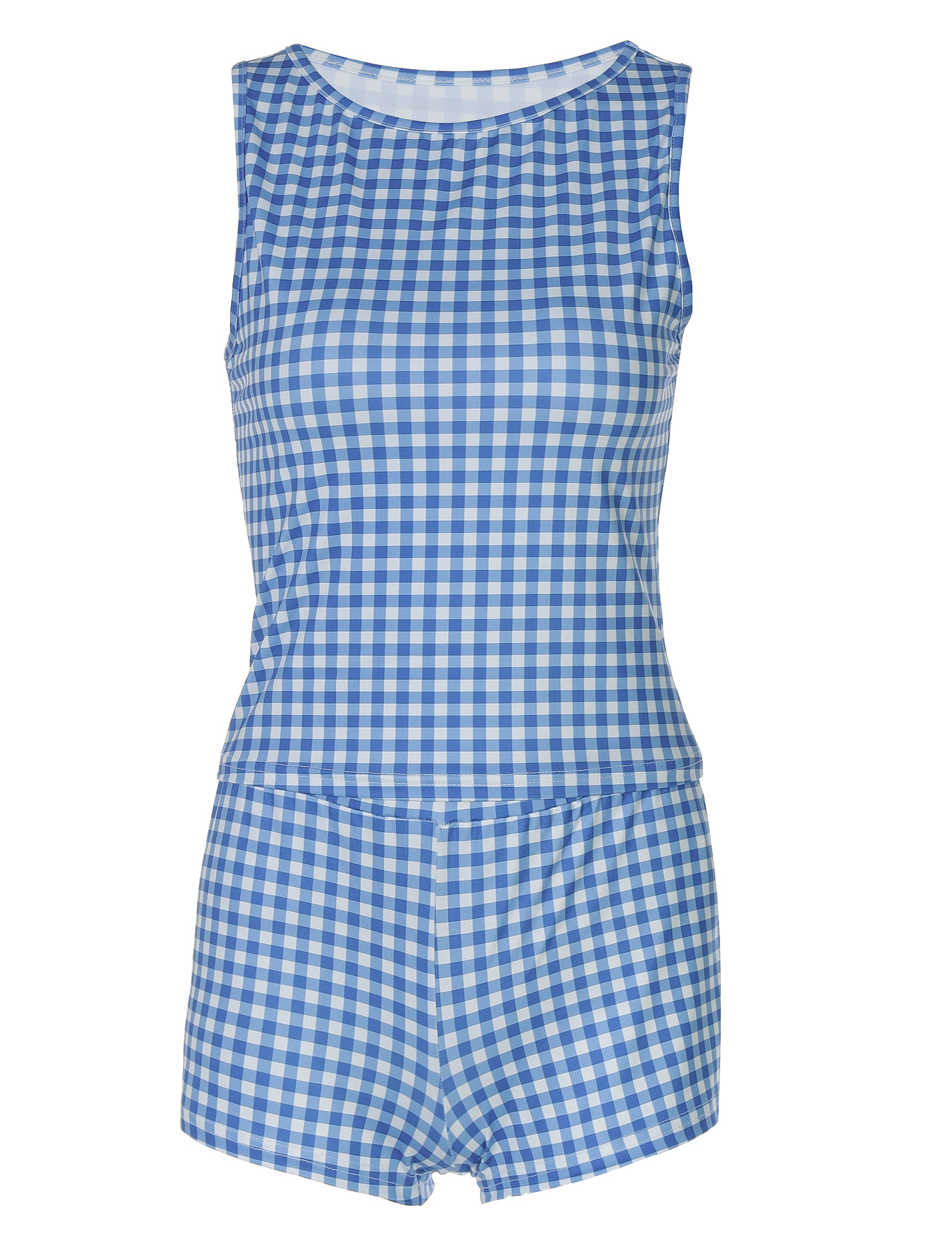 Fresh Sweet Mini Fit Plaid Print Set