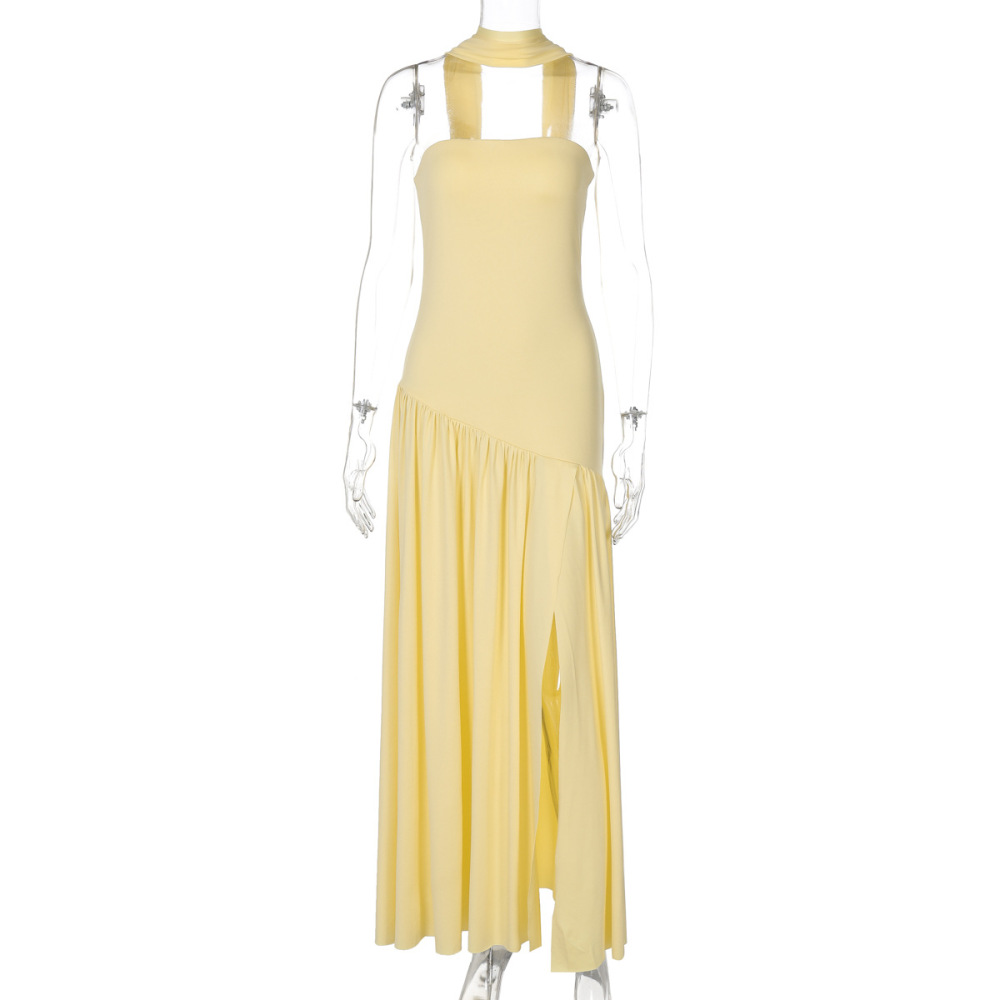 Off - the - Shoulder Bodycon Cutout Back Elegant Sash Dress