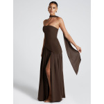 Off - the - Shoulder Bodycon Cutout Back Elegant Sash Dress