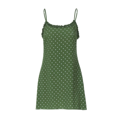 Polka - Dot Print Slim Fit Fresh Cami Dress  01