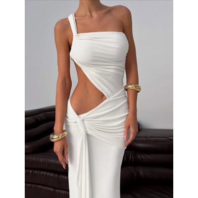 Pure Sexy Double Layer Tie Waist Dress 02