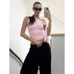 Sexy Off-Shoulder Tie-Up Cropped Top