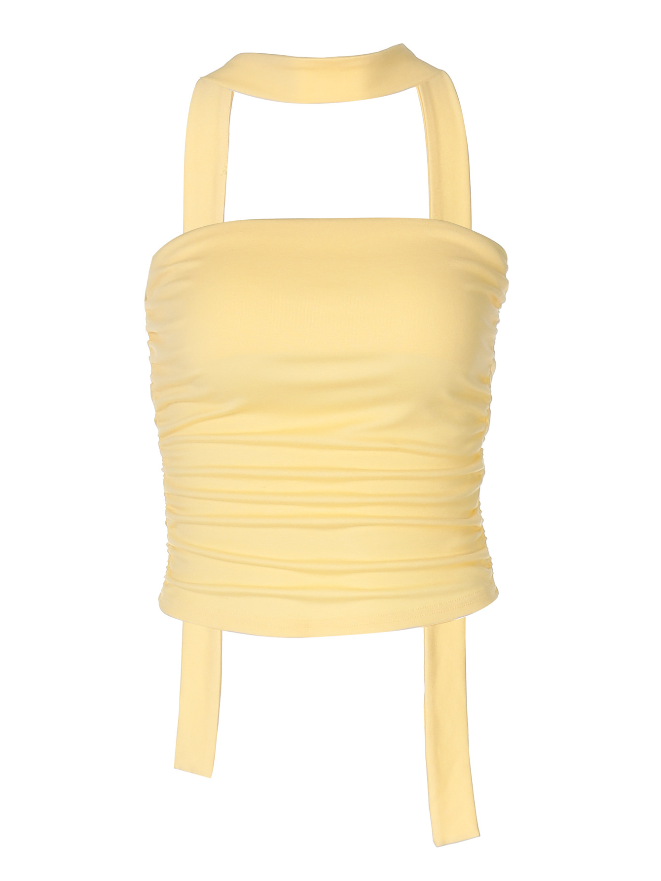 Ultra - Short Spicy Girl Flowy Ribbon Bandeau Top 