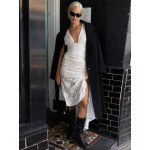 Chic Lace - Trimmed Matronly Dress