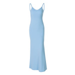 Fitted Solid - Color Long Knot Suspender Dress