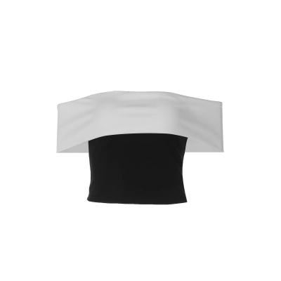 Layered Off - the - Shoulder Short Cropped Bustier Top 01