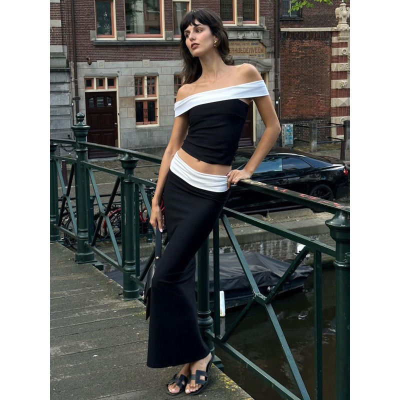 Layered Off - the - Shoulder Short Cropped Bustier Top
