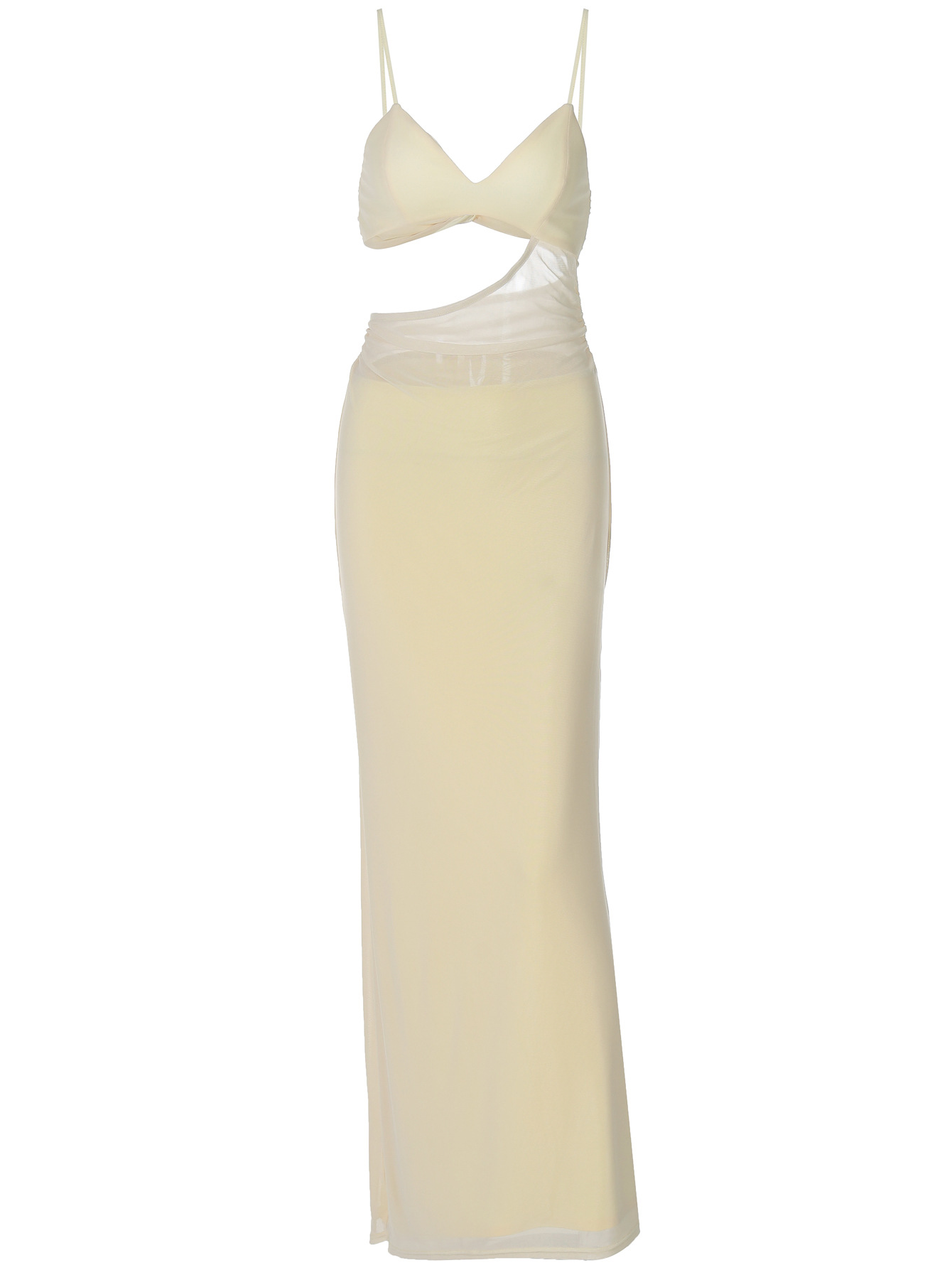 Off - the - Shoulder Cutout Waist Faux - Two Piece Hot Girl Dress