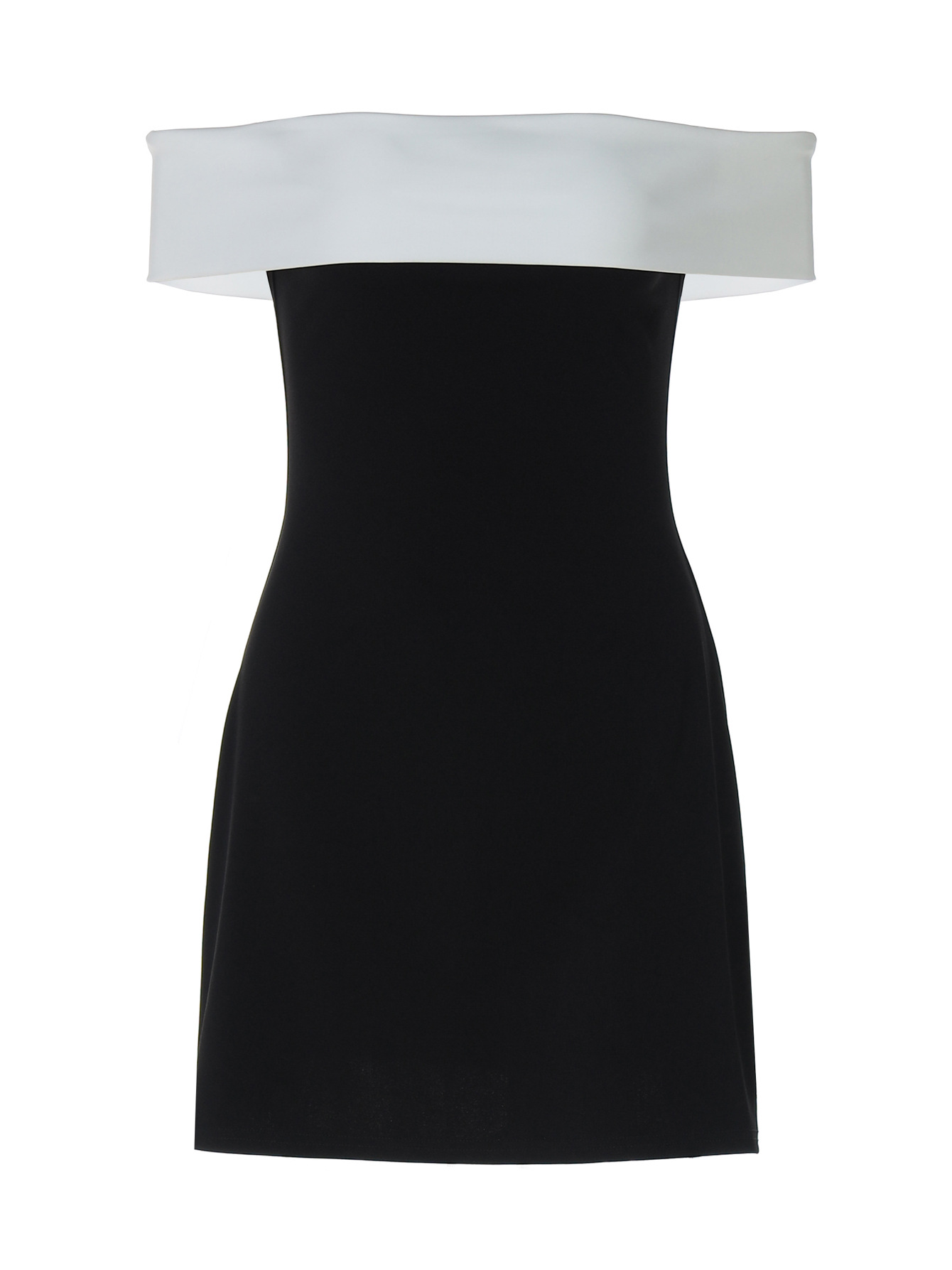 One - Shoulder Layered Shoulder Inserted Slim Fit Dress