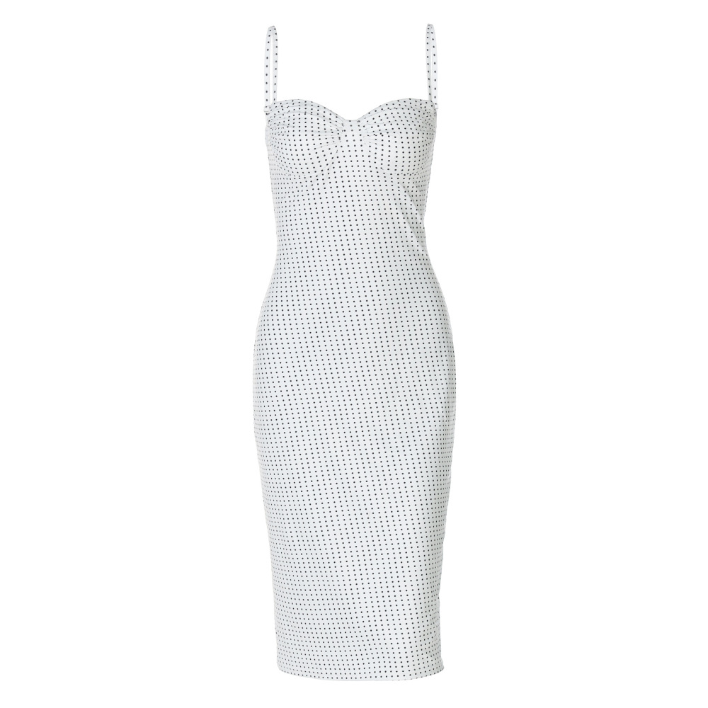 Printed Tie - up Fitted Cami Dress