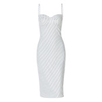 Printed Tie - up Fitted Cami Dress