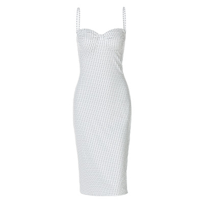 Printed Tie - up Fitted Cami Dress 01