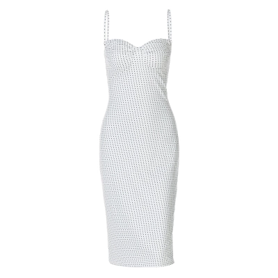 Printed Tie - up Fitted Cami Dress 01