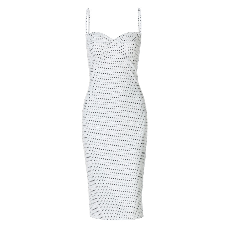 Printed Tie - up Fitted Cami Dress