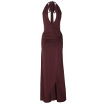 Sleeveless Hollow - out Slim Fit Long Split Halter Dress