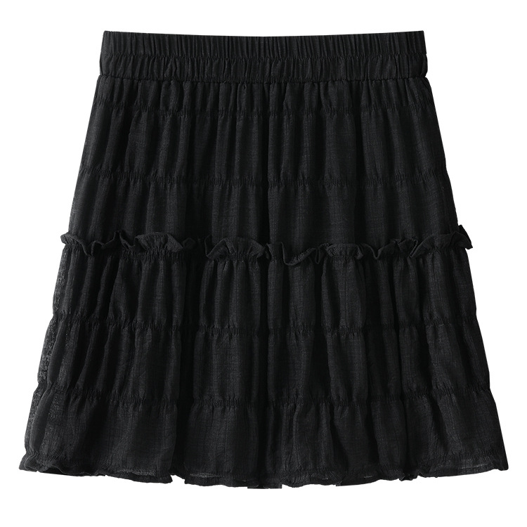 Slim Pleated Short Skirt For Petite Women