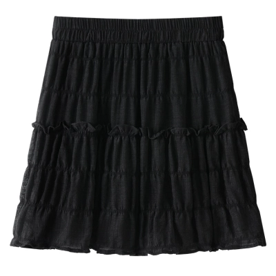 Slim Pleated Short Skirt For Petite Women 02