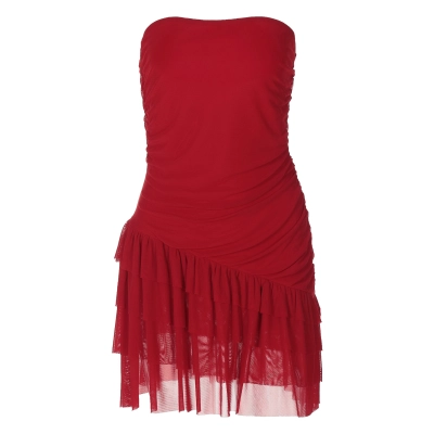 Sweet - Spicy Fit - to - Slim Off - the - Shoulder Short Dress 01