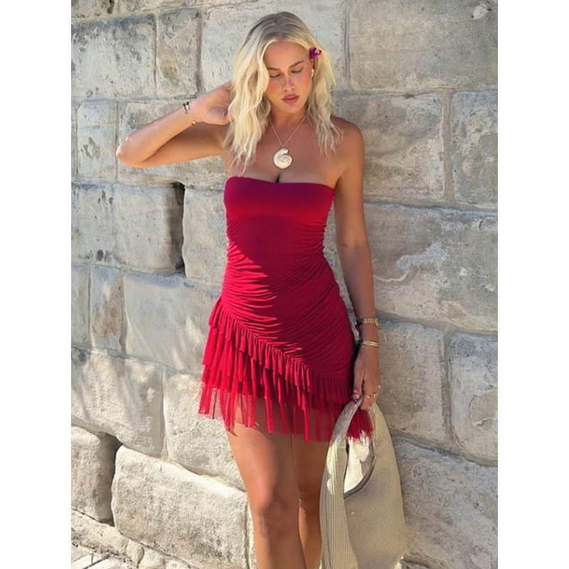 Sweet - Spicy Fit - to - Slim Off - the - Shoulder Short Dress