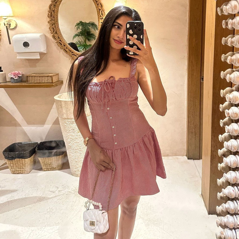 Sweet Ruffled Short - length Cami Dress