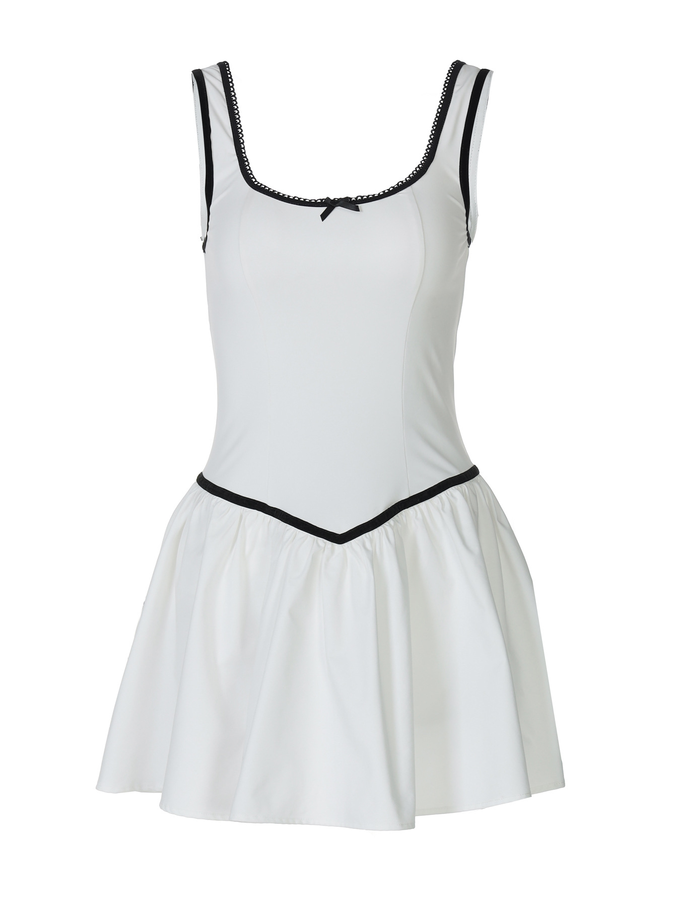 U - neck Sleeveless Fitted Short Princess Halter Dress