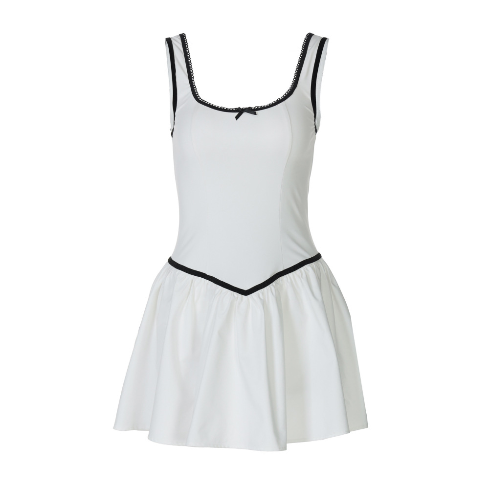 U - neck Sleeveless Fitted Short Princess Halter Dress