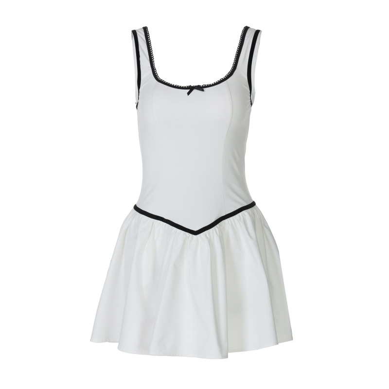 U - neck Sleeveless Fitted Short Princess Halter Dress