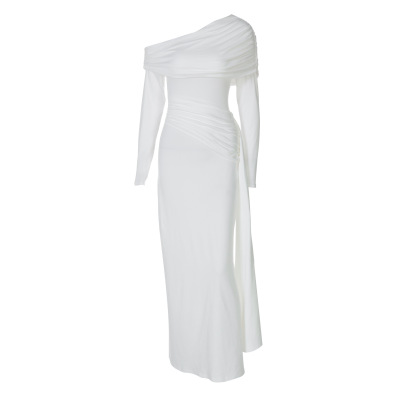 Slit - Collar Bodycon Sheath Dress with Ribbon 01