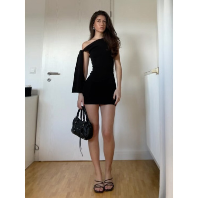 Sleeveless Wrap Tie Waist Mini Dress 02