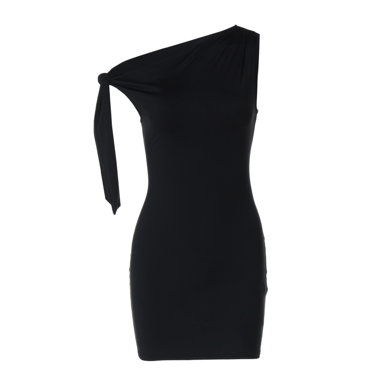 Sleeveless Wrap Tie Waist Mini Dress