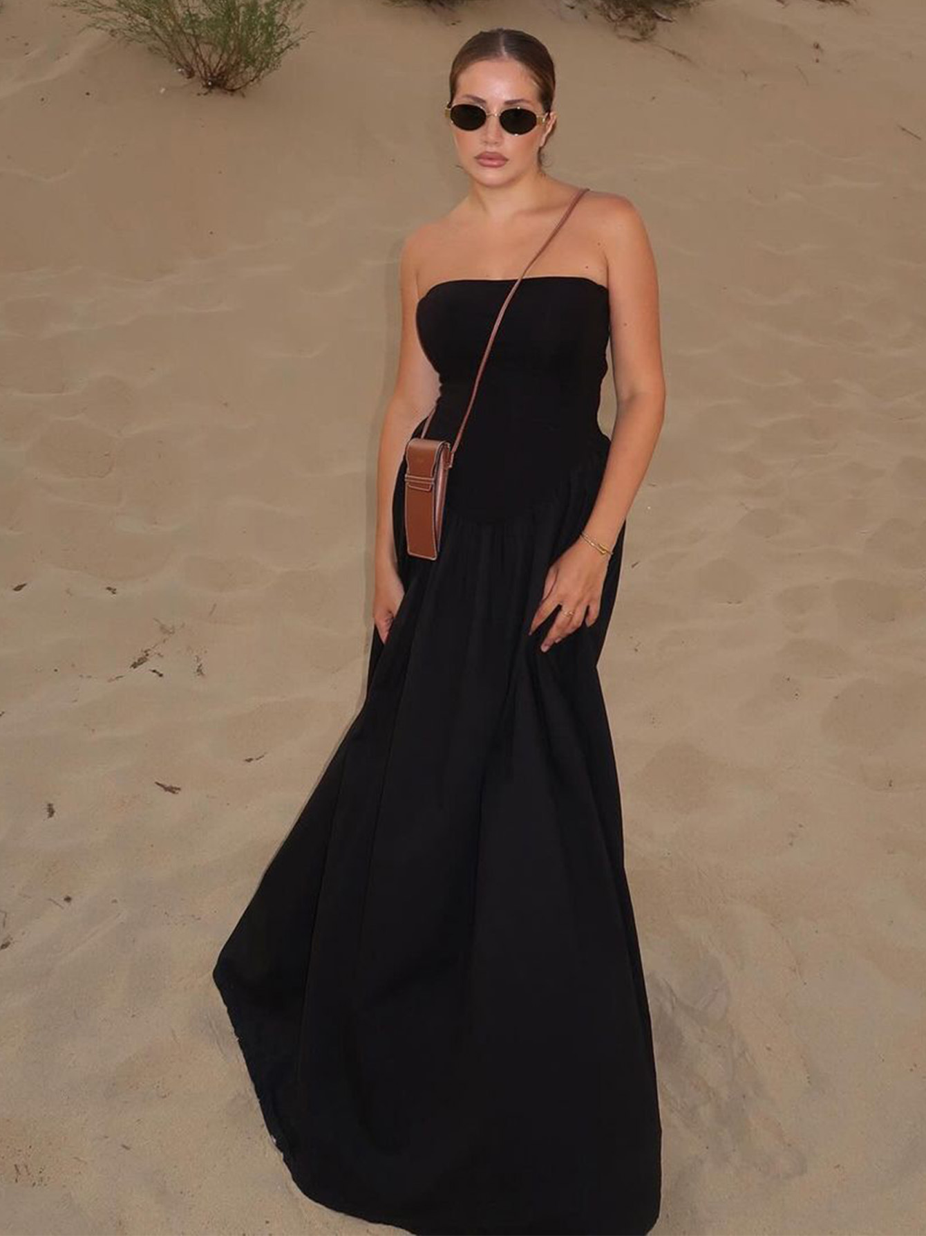 Off - the - Shoulder Long Elegant Strapless Dress