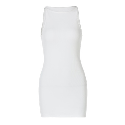 Round - neck Sleeveless Versatile Cropped Dress 01