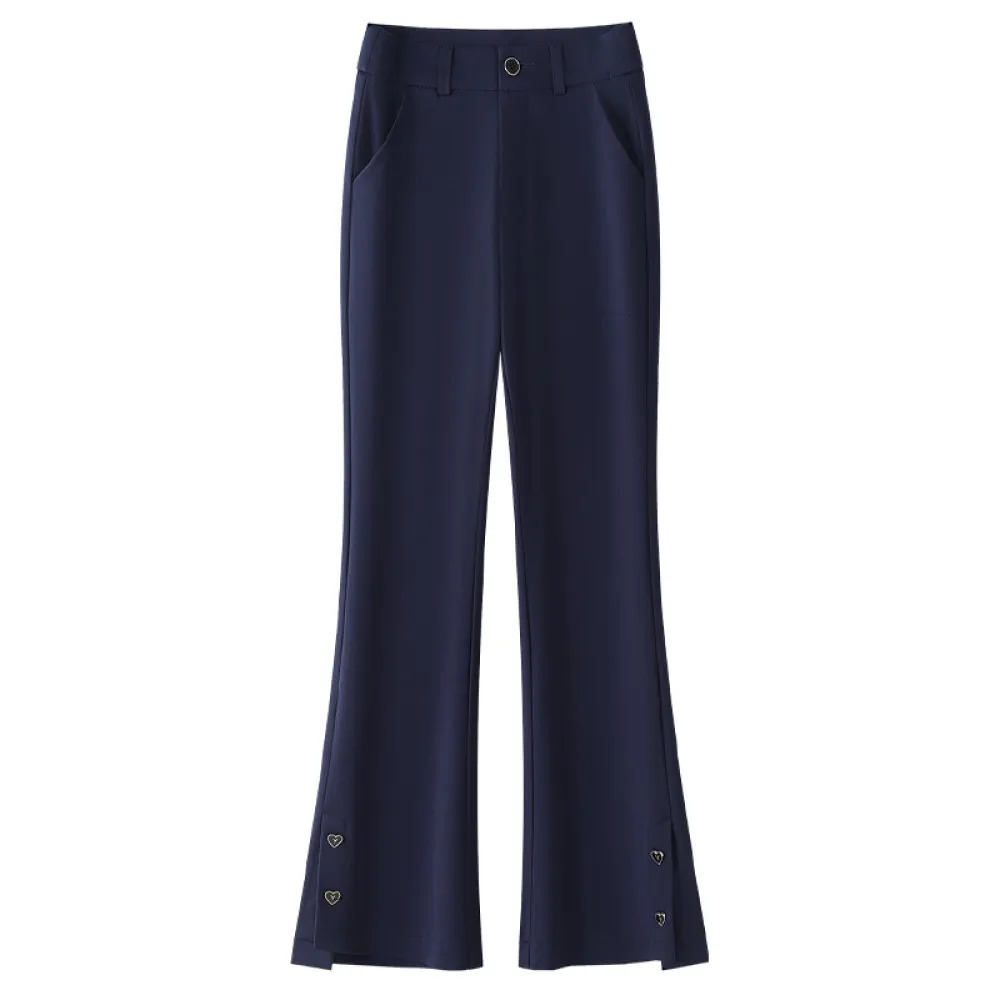 High-Rise Slim Horseshoe Flared Pants