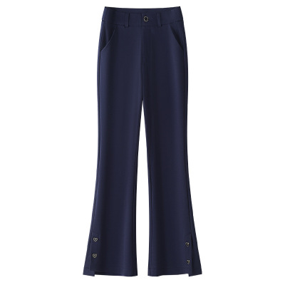 High-Rise Slim Horseshoe Flared Pants 01