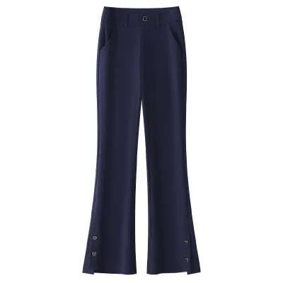 High-Rise Slim Horseshoe Flared Pants 01