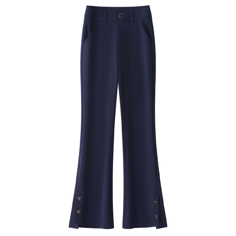 High-Rise Slim Horseshoe Flared Pants