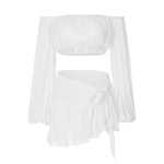 Off - The - Shoulder Corset Top & Mini Skirt Set