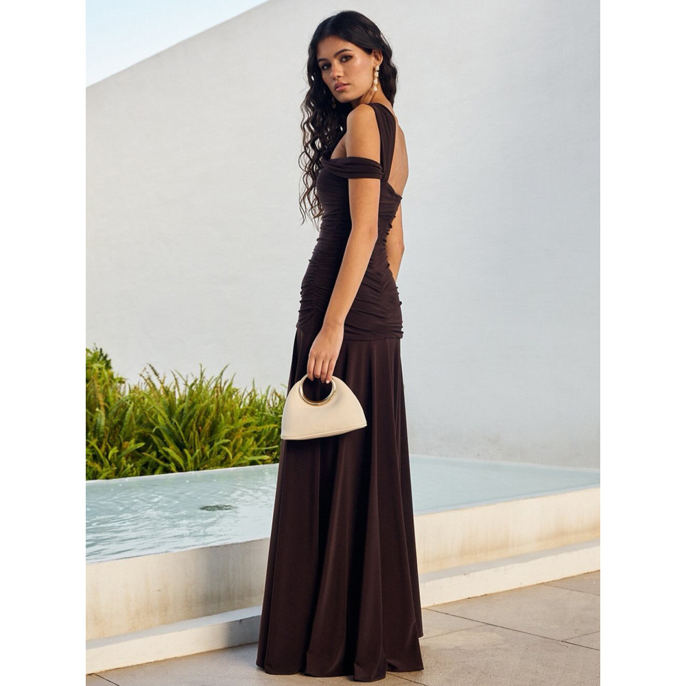 Off - the - Shoulder Slim - Fit Long Split Dress 
