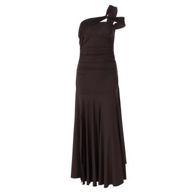Off - the - Shoulder Slim - Fit Long Split Dress  01