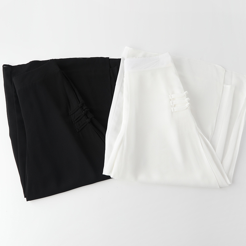 High - Waisted Loose Slimming Versatile Cropped Trousers