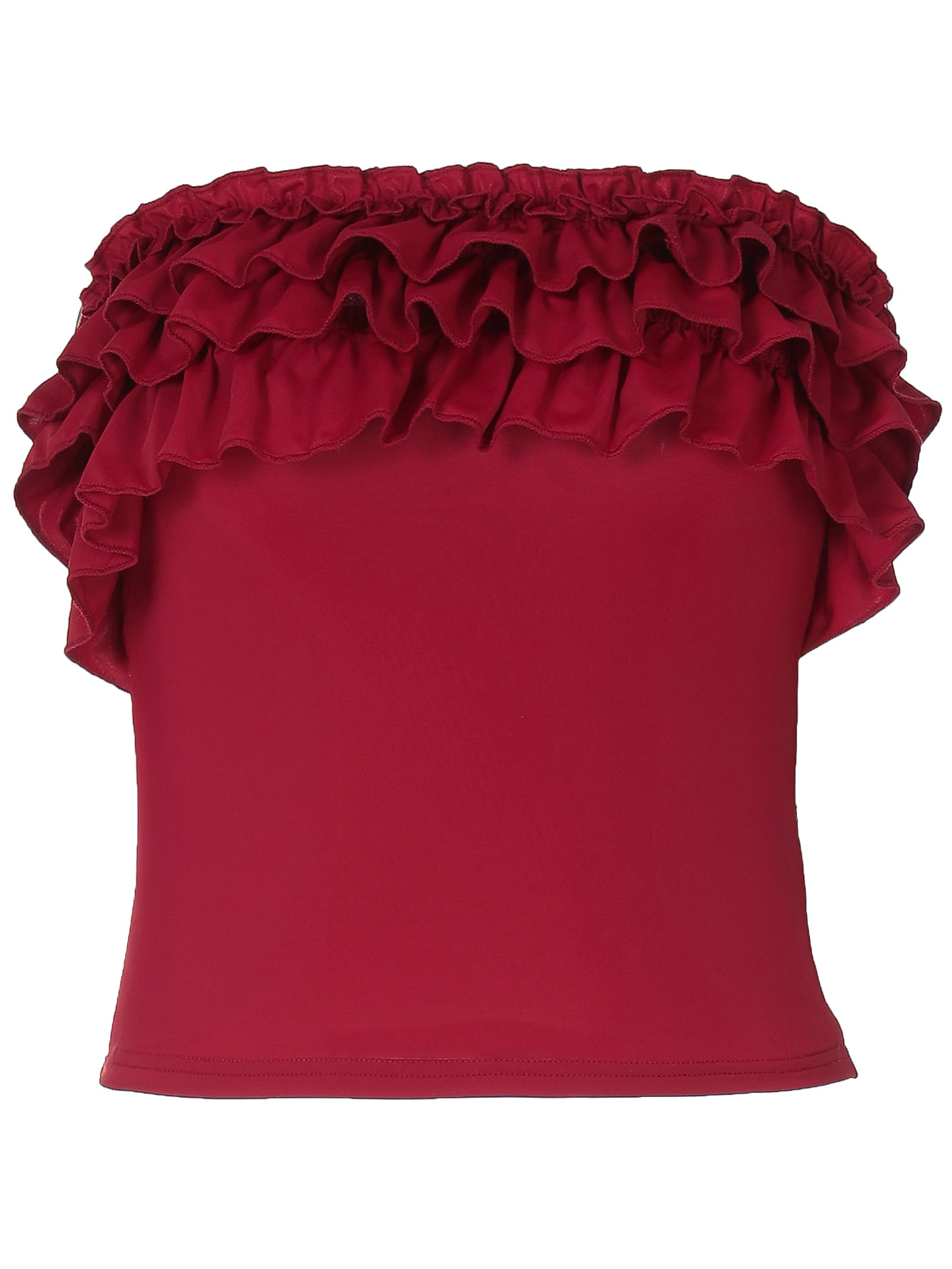 Off Shoulder Ruffled Wrap Top