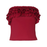 Off Shoulder Ruffled Wrap Top
