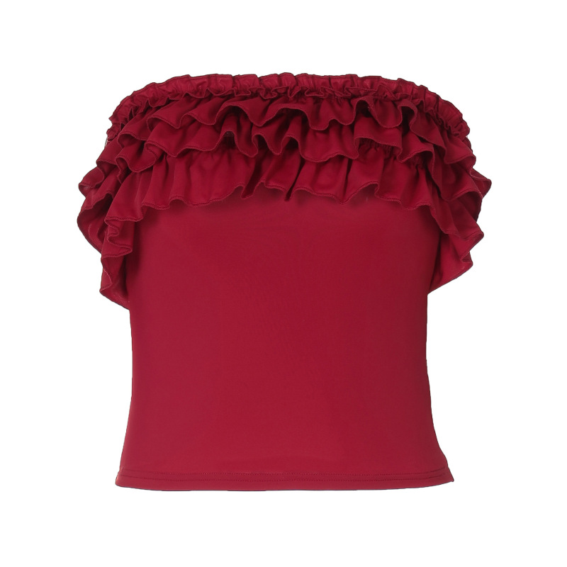 Off Shoulder Ruffled Wrap Top