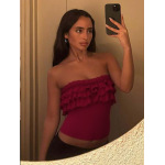 Off Shoulder Ruffled Wrap Top