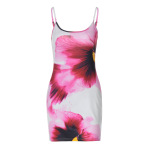 Slim - Fit U - Neck Street Style Printed Cami Dress