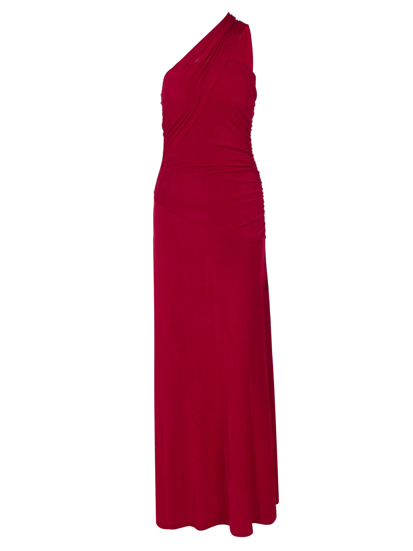 Solid Color Strapless Spliced Flowing Ribbon Long Dress